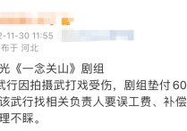 刘诗诗剧组武行受伤骨折（剧组赔偿6千元了事协商无门无奈举报）